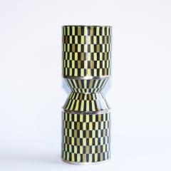 Green Enamel Vase by Christian Tortu 