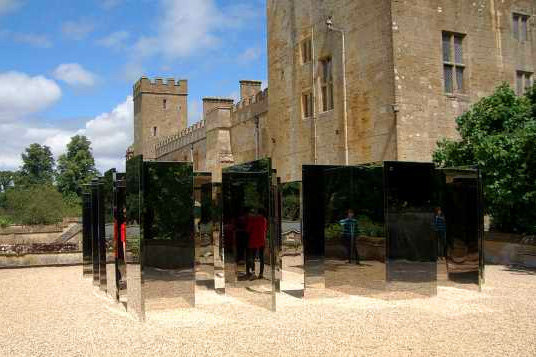 Simplified Mirror Labyrinth 1 by Jeppe Hein (2008) - Reconstruction #3 Artists' playground - Sudeley Castle