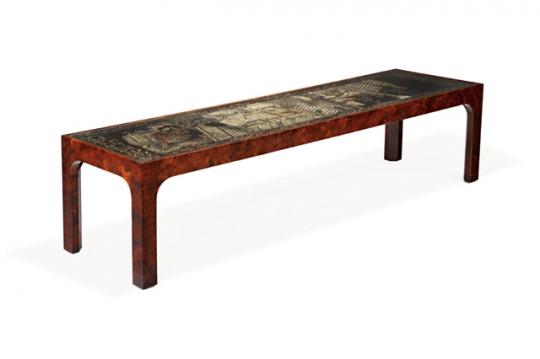 William Haines, Coffee table (circa 1948) estimated at $7,000 - 9,000, sold for $5,625