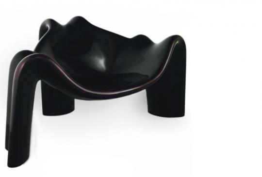  'Black Widow' A Polychromed Fiberglass Chair by WENDELL CASTLE 
