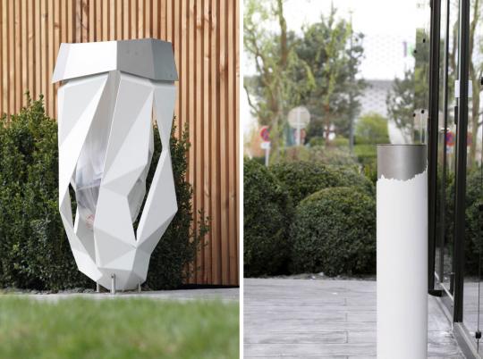 Outdoor furnishings at the Atoll centre by Franck Magné