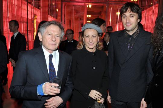 Roman Polanski, Miuccia Prada and Francesco Vezzol