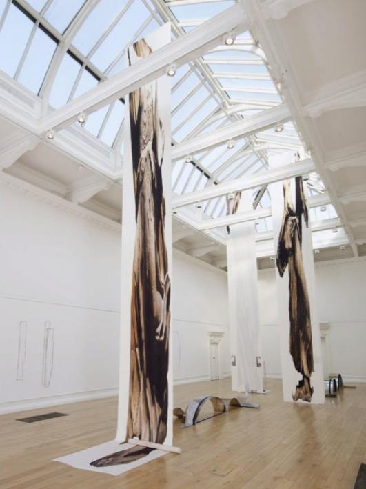 Alice Channer Installation view, Out of Body, South London Gallery  [Courtesy the artist and Lisa Cooley]