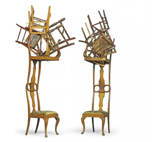 KAREN RYAN 'IN THE WOODS': A PAIR OF CHAIRS, DESIGNED 2009