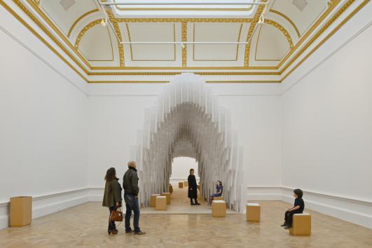 Installation by Diebedo Francis Kere.  Photo (c) Royal Academy of Arts, London, 2014. Photography: James Harris / (c) Kere Architecture 