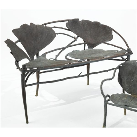 'Gingko bench' by Claude Lalanne, 1999, estimated at $40,000 - 60,000 and sold for $116,500