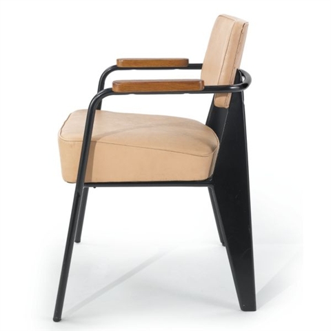 'Direction chair (model no. 352)' by Jean Prouvé, 1951, estimated at $20,000 - 30,000 and sold for $80,500
