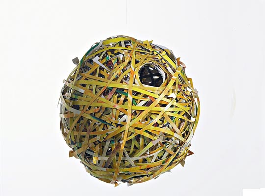 Lot #14 Tomoko Azumi, one of four spherical weave bird houses - Phillips de Pury & Company and Adventure Ecology