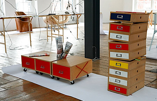 Gitta Gschwendtner - Between teh Lines Coffee Table and Chest of Drawers prototypes - Aram Gallery - photo Shira Klasmer