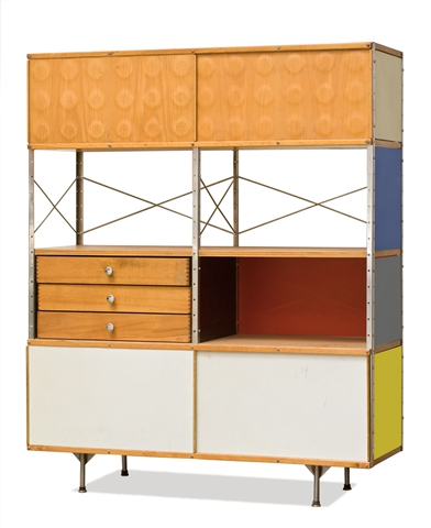 Charles and Ray Eames, Storage Unit (1952) estimated at $8,000 - 12,000, Bought in.