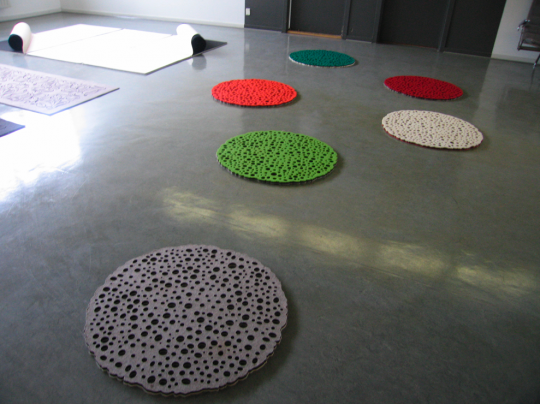 Spot rug. Designed by Majken Mann and Nynne Faerch. Manufactured by Massimo Copenhagen, Denmark 2007. Photo Bent Mann