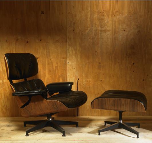 Lot # 769 - 670 Lounge Chair and 671 Ottoman by Charles and Ray Eames - Wright Auction