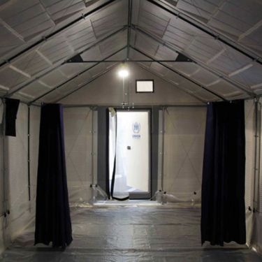 Flat-pack alternative to tents for refugees
