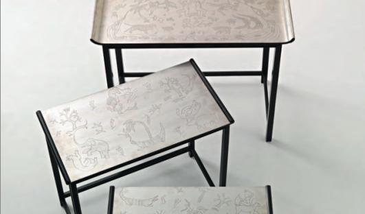 Pair of ‘Noah’s Ark’ nesting tables by Nils Fougstedt  and Björn Trägårdh