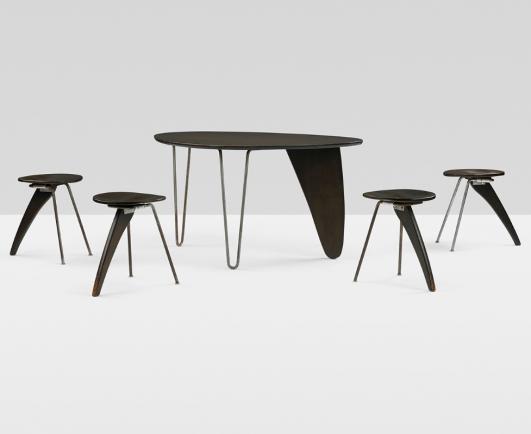 ISAMU NOGUCHI rare and important Rudder dining suite from the Hasting Estate estimate: $150,000–200,000