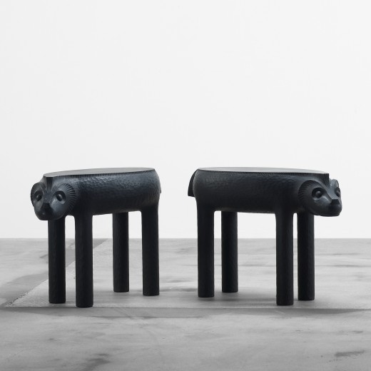 Boar tables, pair by James Lohmann