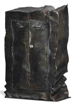 Ron Arad, patinated steel wardrobe (c1990). Estimated at $70,000 - 90,000, sold for $62,500 