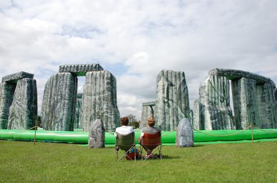 An Inflatable Stonehenge on Tour, Sacrilege by Jeremy Deller