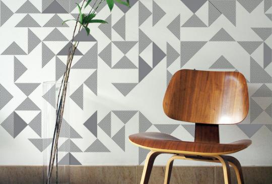 Embroidered triangle wallpaper by Custhom