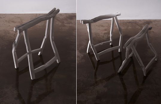 Boecke Trestles made of concrete by Kai Laike 2008– Deformation: It wasn't me – Photo Klaus Wäldele ©Kai Laike