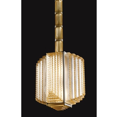 'Normandie chandelier' by René Lalique, 1935, estimated at $20,000 - 30,000, sold for $68,500