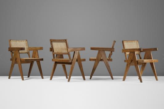 set of four Office armchairs from Chandigarh estimate: $10,000–15,000