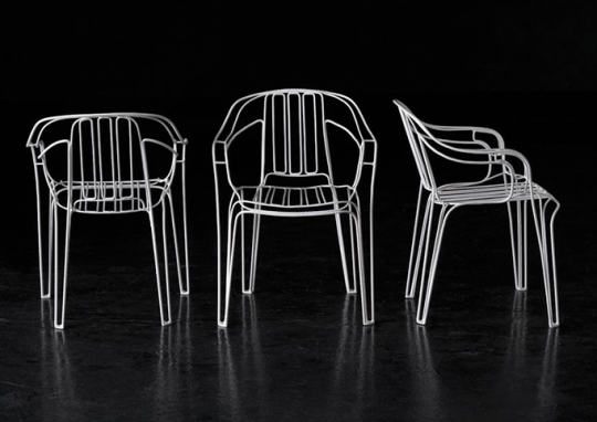 White Plastic Chair by Kilian Schindler