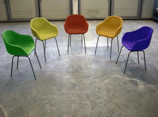 Paperchair coloured series by Mario Stadelmann 2008