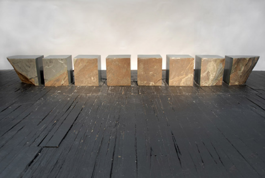 Delaware Bluestone Slice Bench by Max Lamb 2008