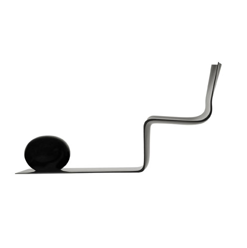 "Afterimage 08-263" lounge chair in carbon fiber and black granite by Byung-Hoon Choi, 2008