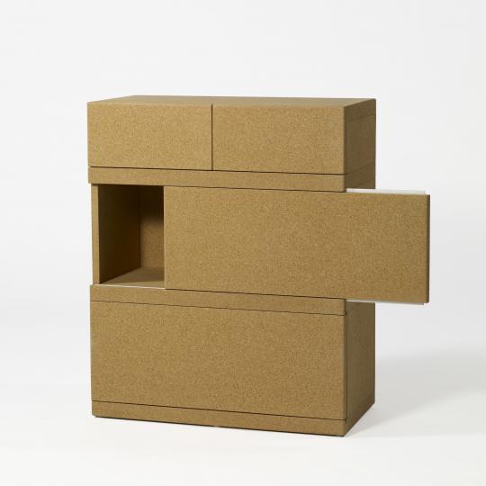 'Simple Boxes' Shelf (open) by Martin Szekely, 2009, image courtesy of Galerie Kreo