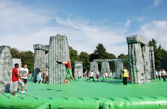 An Inflatable Stonehenge on Tour, Sacrilege by Jeremy Deller